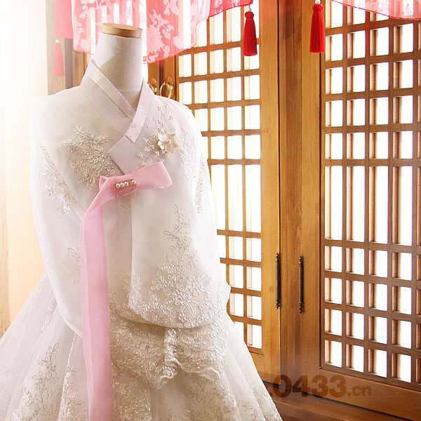 韩国原装进口面料 婚礼新娘 婚纱 雷丝 韩服/H-G02005