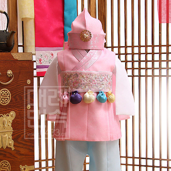 韩国传统男童韩服朝鲜族男宝宝一周岁生日礼服男孩儿童韩服E01669