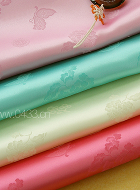 韩国进口古装古典金刚缎面料宽110cm，半米价格 H-P08388