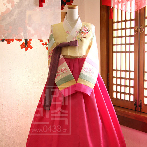 朝鲜族新娘结婚韩国女士礼服