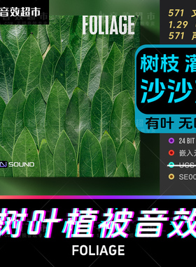 Vadi Sound Foliage 树叶植被音效 树枝灌木草丛摇晃拖动沙沙声