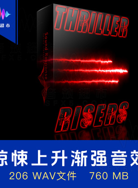 惊悚紧张恐怖悬念上升渐强音效 Sound Response Thriller Risers