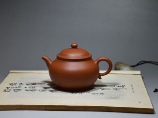老缶紫砂宜兴紫砂茶壶茶具原矿朱泥 160CC全手工 潘壶