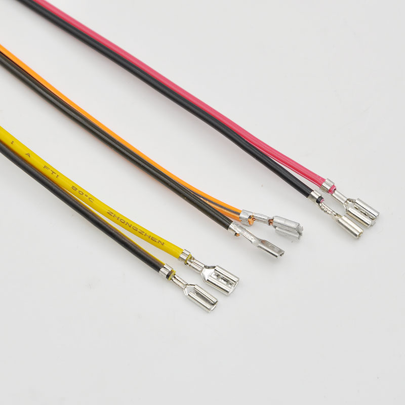 纯铜喇叭端子线 汽车喇叭插头线 音箱喇接线护套端子 喇叭插簧线