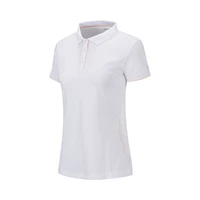 Áo khoác nữ Li Ning chính hãng ngắn tay 2019 mùa thu mới thể thao thời trang màu rắn thể thao Áo sơ mi POLO APLP058-1-2-3 - Áo polo thể thao polo trắng