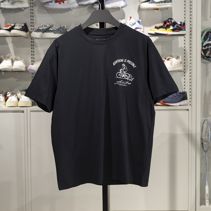 李宁短袖男子吸汗舒适短袖文化衫