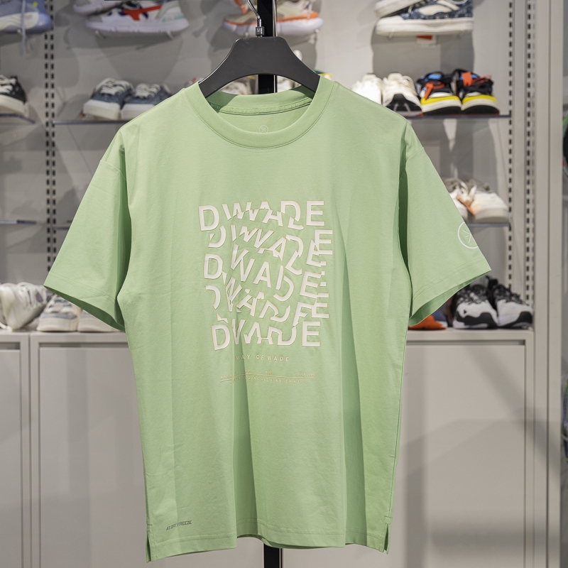 李宁短袖男子冰感舒适短袖文化衫