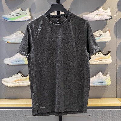 李宁短袖男子排湿速干短袖T恤