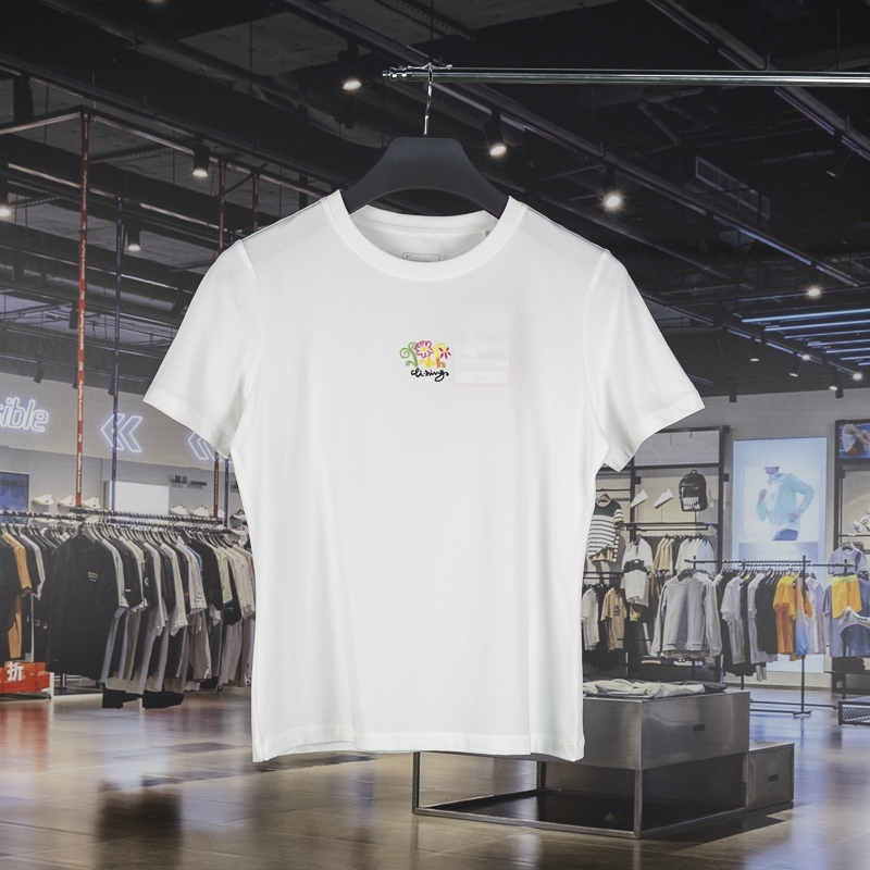 李宁短袖女子印花图案T恤透气