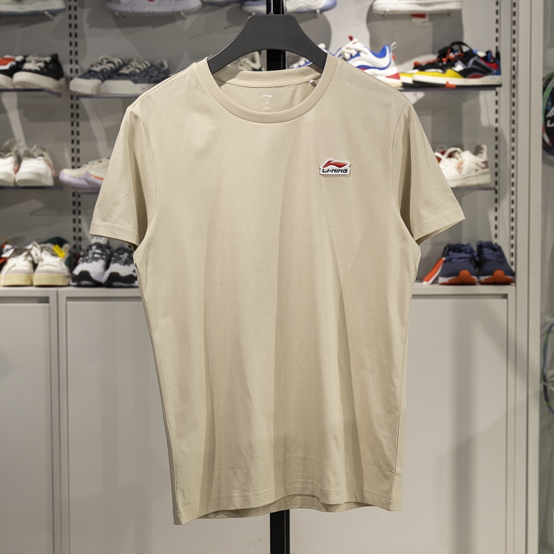 李宁短袖男子纯棉透气短袖T恤