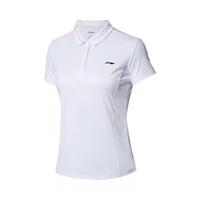 Authentic Li Ning 2019 mùa hè mới áo sơ mi ngắn tay POLO nữ nhanh khô áo sơ mi màu rắn APLP016 - Áo polo thể thao áo polo trơn