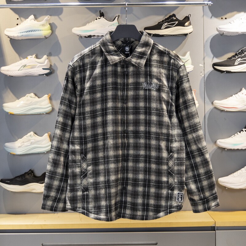 李宁男子翻领宽松休闲外套