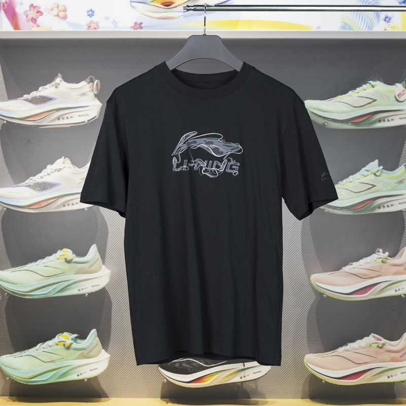 李宁短袖男子纯棉透气T恤