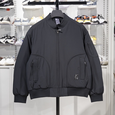 李宁保暖立领短款男子羽绒服