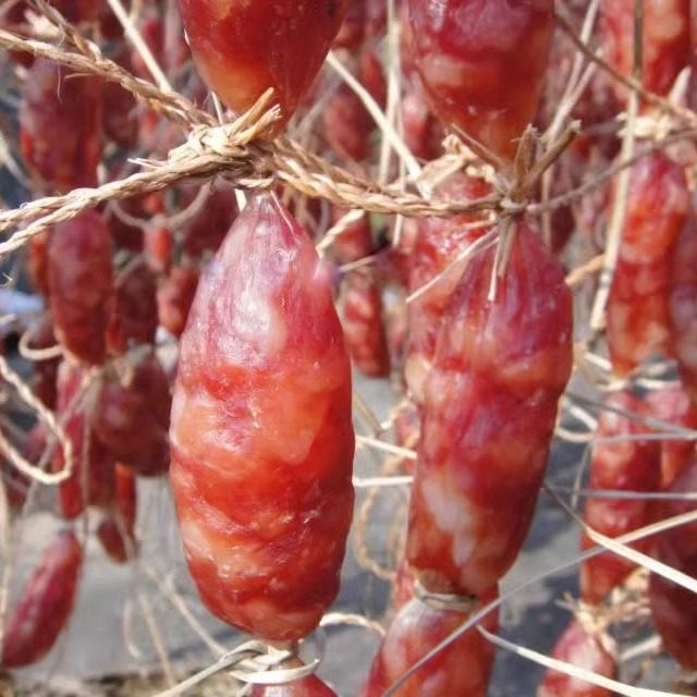 寻味东莞厚街腊肠广式腊肠/鲜肉肠/鸭肝肠白沙油鸭旗峰包邮一斤重