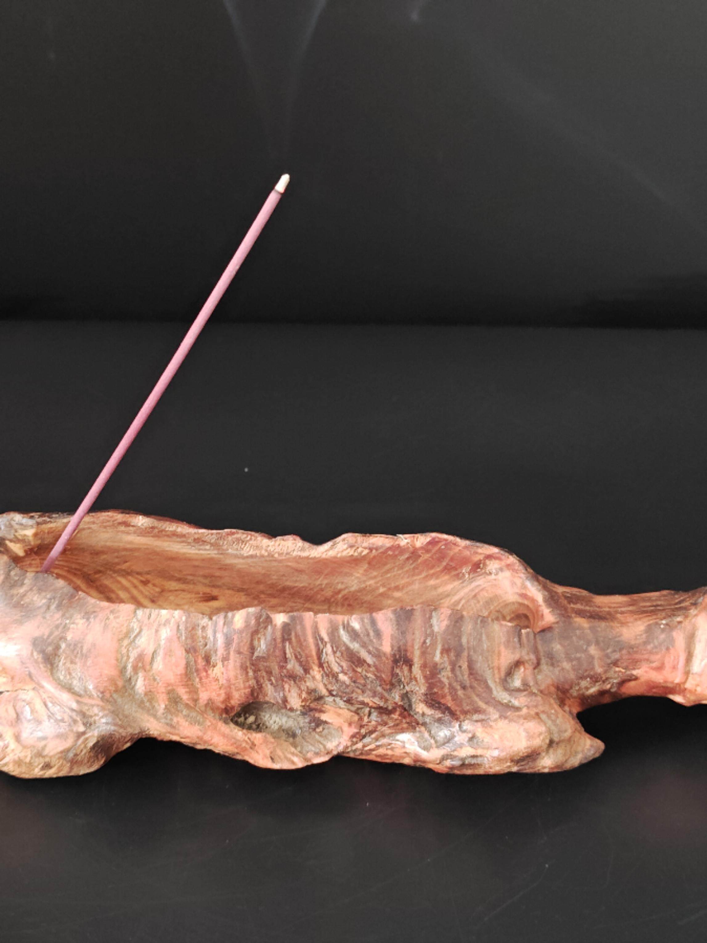 WEATHERED WOOD HORIZONTAL CYPRESS INCENSE INCENSE INCENSE INCENSE INCENSE BURNER FOR HOME CREATIVE PERSONALITY RETRO INCENSE BURNER IN THE LIVING ROOM
