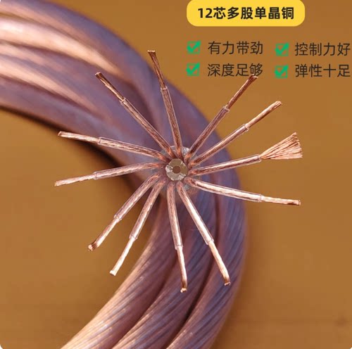 德国进口7NOCC单晶铜发烧级音响喇叭线信号线特氟龙音频线DIY散线