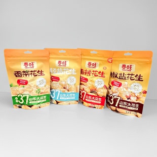 春旺花生椒盐轻盐香菜香辣花生米112gx2袋休闲解馋零食小包下酒菜