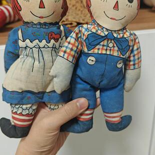 中古Raggedy annampandy安和安迪乡村娃娃口美国制造孤品包邮