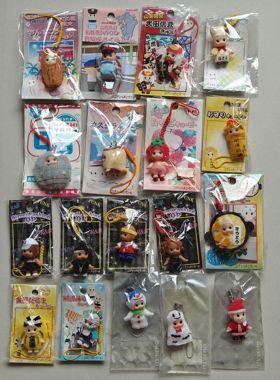 现货日本中古玩具地域限定变装丘比挂件吊坠钥匙链钥匙扣