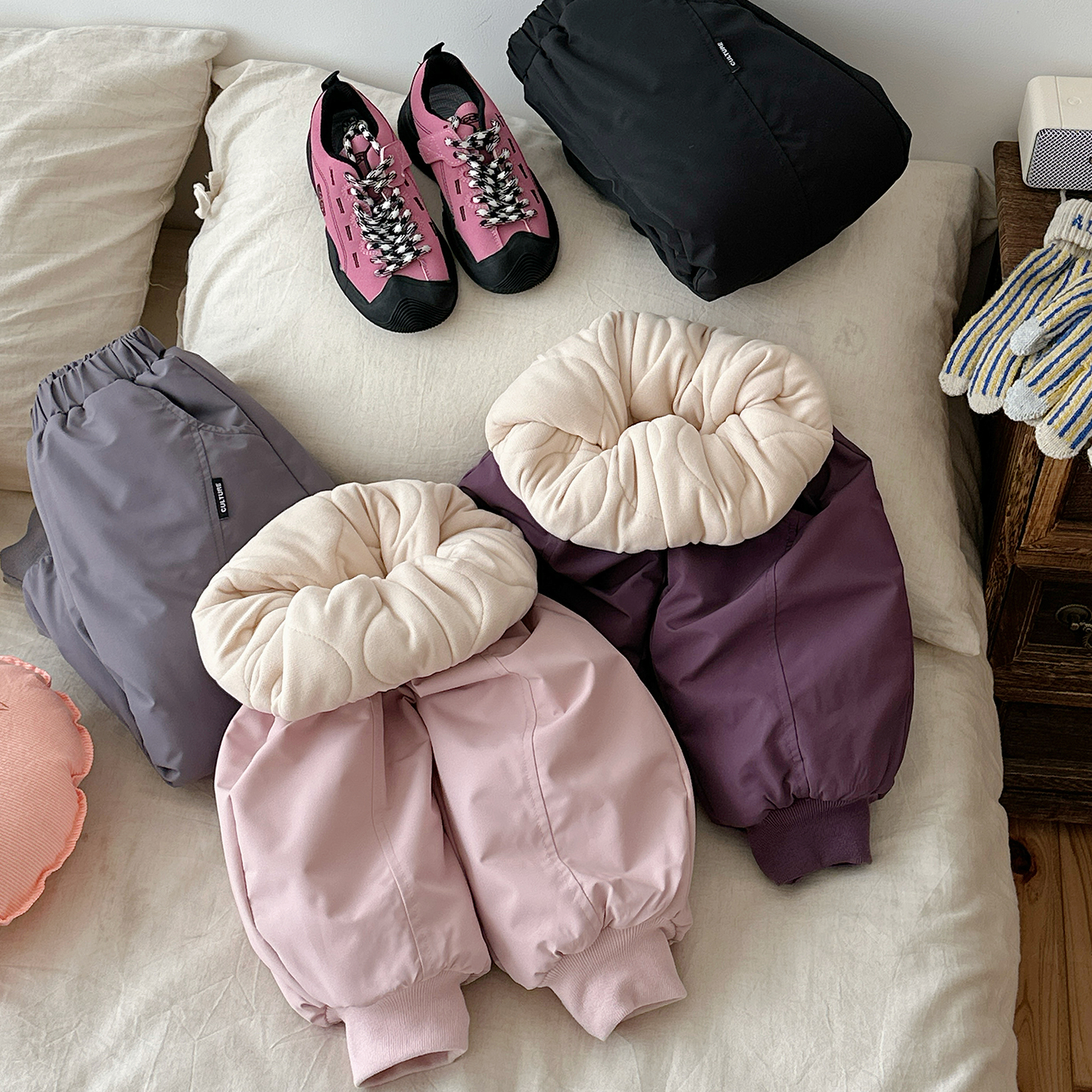 儿童棉裤一条过冬加厚防风冲锋裤