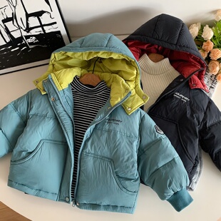 儿童高充绒量羽绒服加厚保暖2025款冬季男童女童宝宝外套90白鸭绒