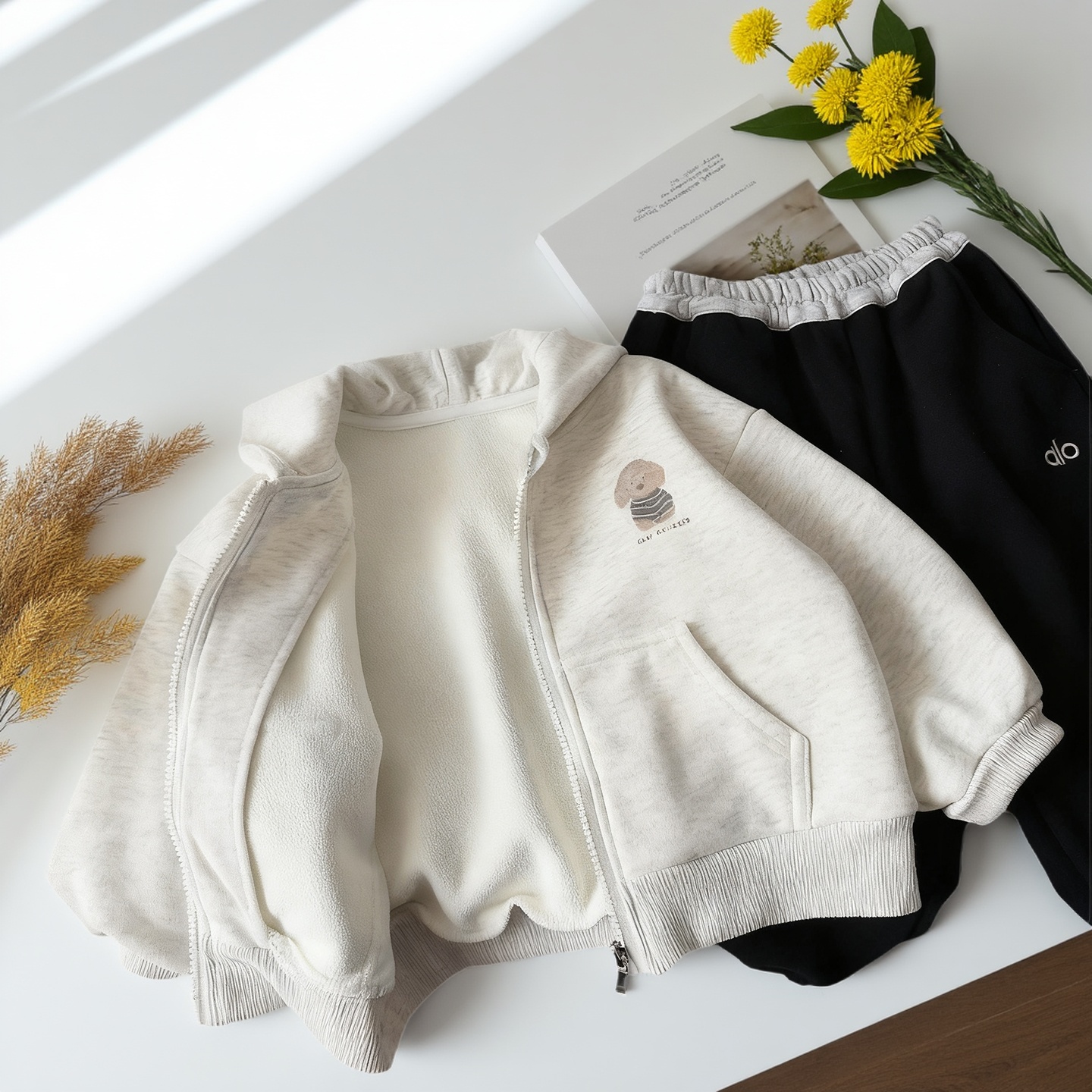 男童加绒外套加厚一体绒2025新款秋冬装连帽卡通儿童拉链卫衣开衫