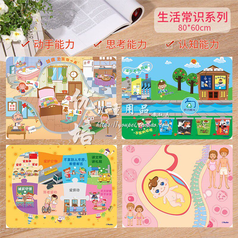 卫生健康 环境保护 道德教育 宝宝成长 幼儿园儿童科普墙面操作板