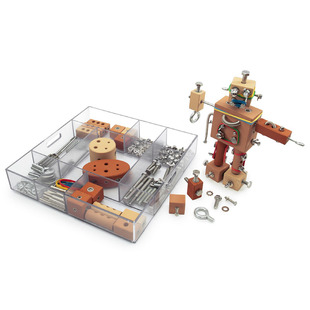 STEM教育松散材料开放式机器人曲线运动探索永恒的宝藏Guidecraft