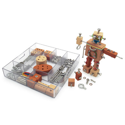 STEM教育松散材料开放式机器人曲线运动探索永恒的宝藏Guidecraft