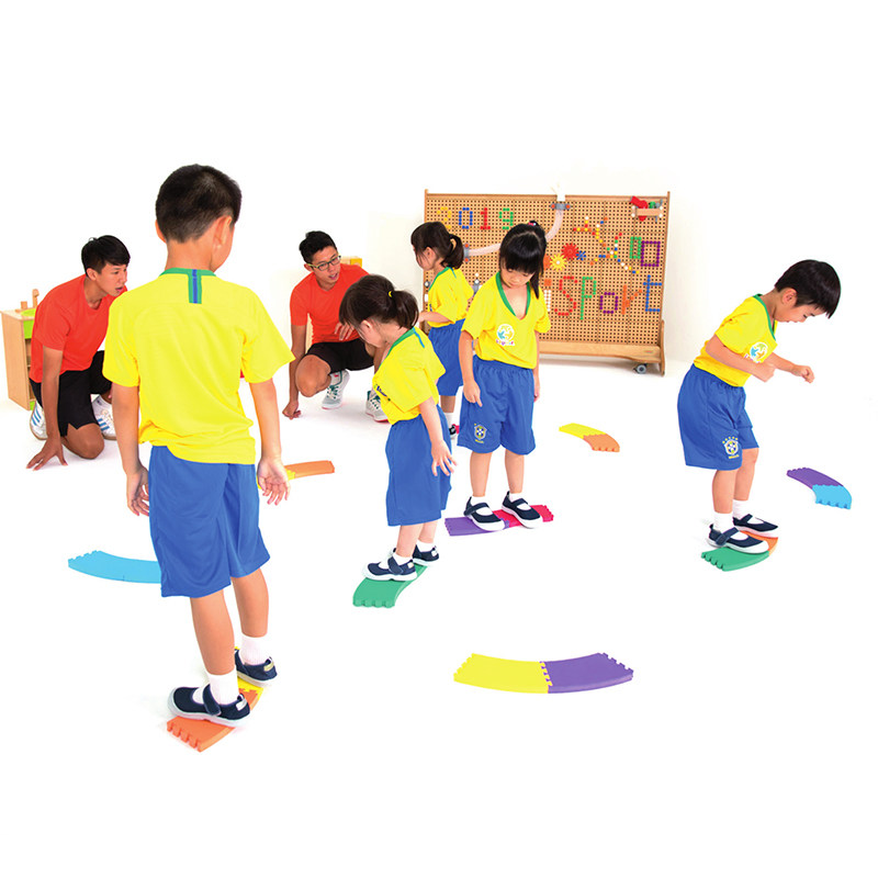 彩色拼接步道isport感统游戏