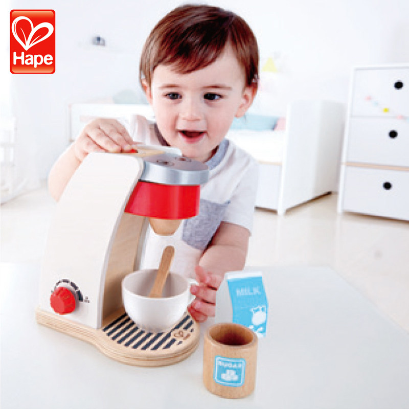 hape北欧风自制咖啡机 面粉搅拌机 烤面包机美食家厨具儿童过家家