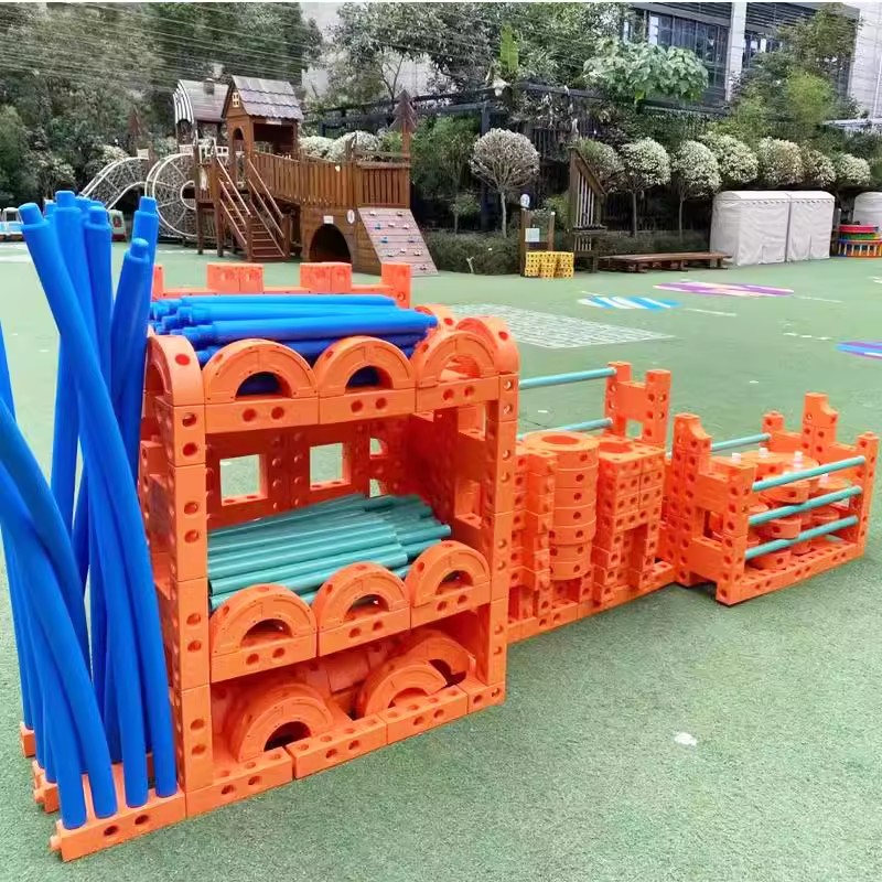 幼儿园Hi建构大型榫卯小球快跑思维魔方布艺魔方机械斜坡轨道积木