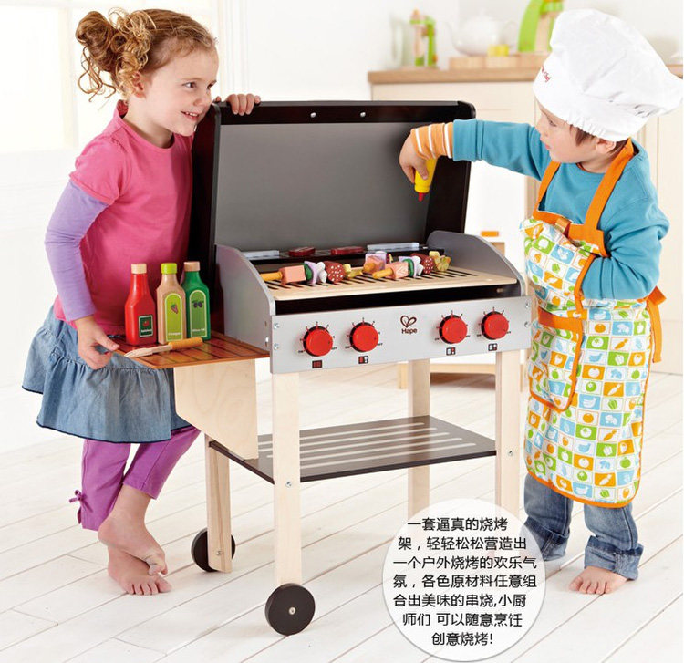 我的烧烤架幼儿早教园儿童过娃娃家角色扮演厨师烧烤含配件
