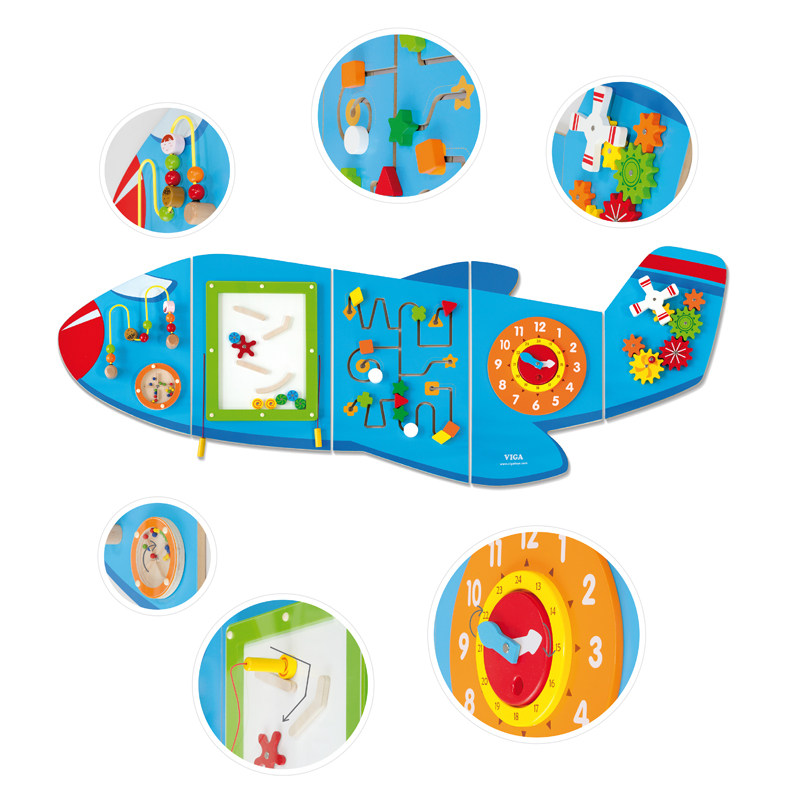 唯嘉墙壁玩具组合飞机 早教墙面游戏幼儿园墙面操作板墙上装饰