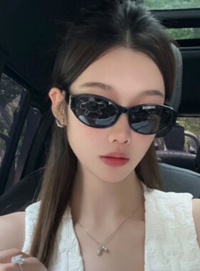 Jennie同款眼镜韩版猫眼防晒偏光gm墨镜素颜方圆脸显瘦太阳镜女潮