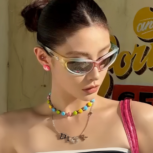 欧美风辣妹果冻色gm墨镜防紫外线