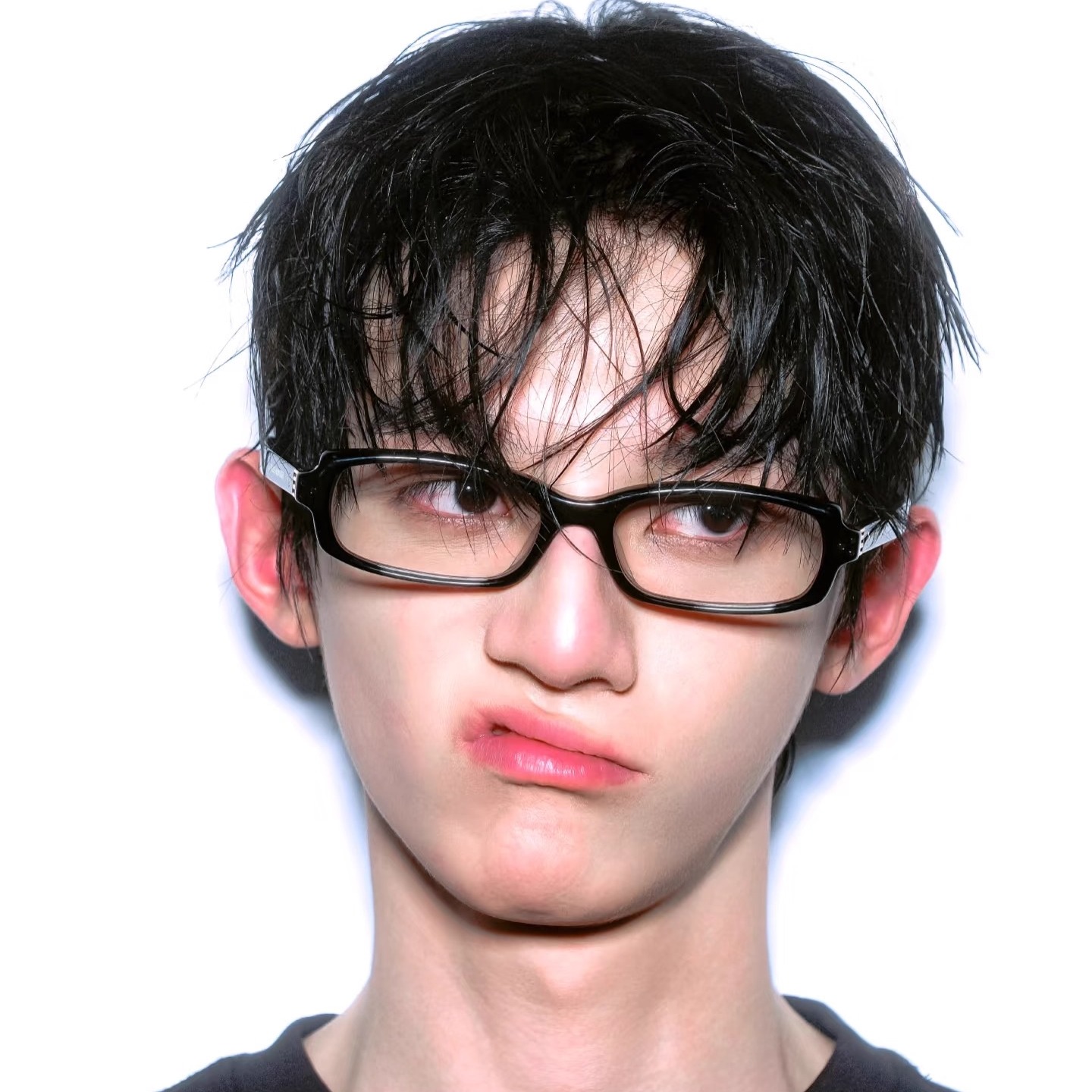 韩版复古黑框素颜神器小方框猫眼男士潮人眼镜可配度数近视平光镜