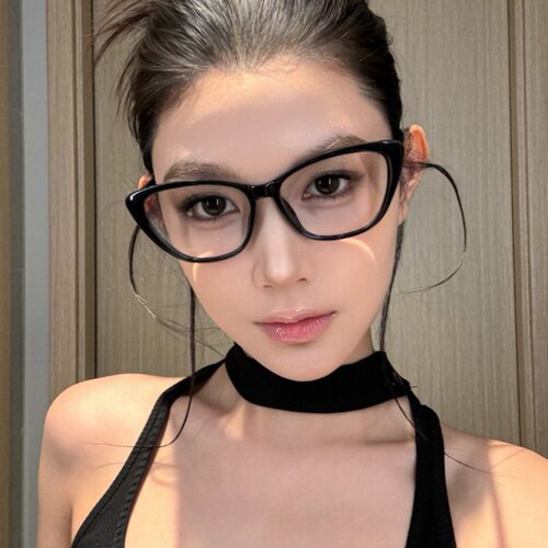 复古黑框方形大框素颜神器眼镜防蓝光配近视度数圆脸显瘦平光辣妹