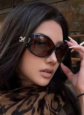 复古辣妹风遮脸茶色蛤蟆镜太阳镜