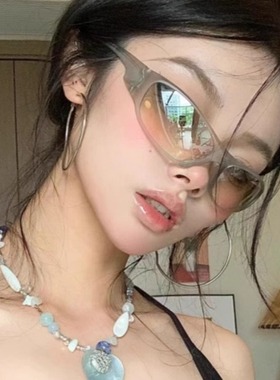 复古磨砂灰色y2k辣妹欧美风墨镜