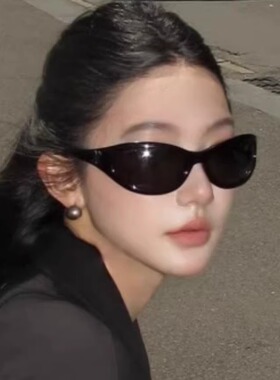 墨镜复古美式椭圆形高级感发箍