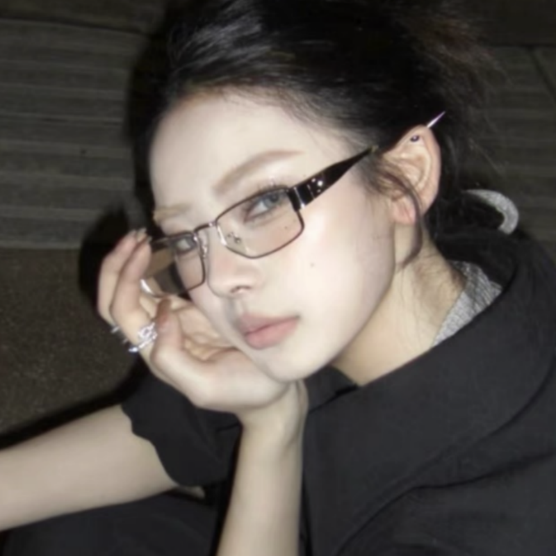 韩版金属银色小方框眼镜配度数近视女款防蓝光平光镜高智感欧美风