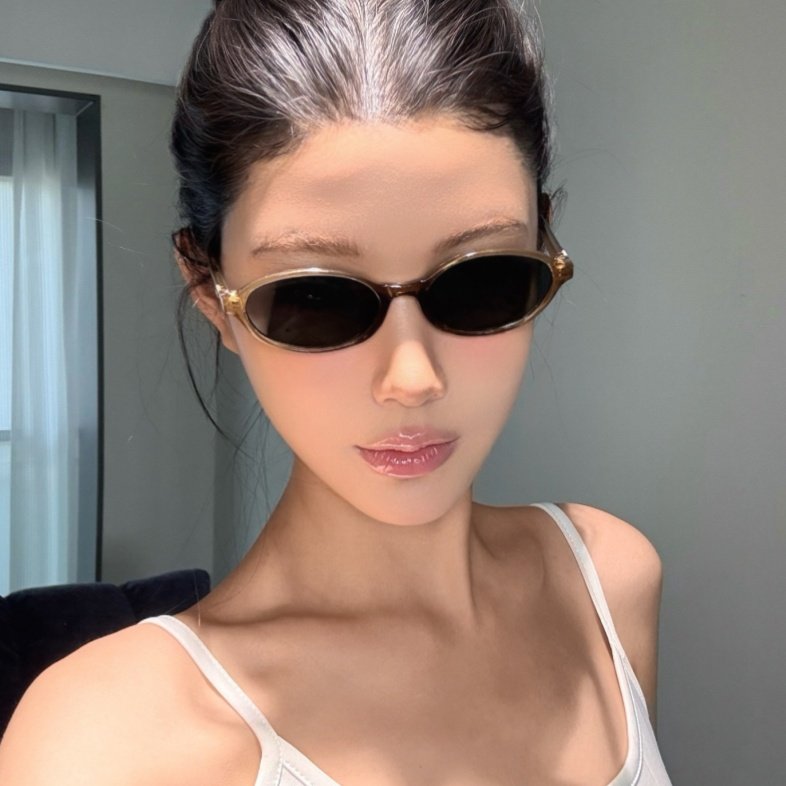 复古美式猫眼小框椭圆墨镜女高级网感欧美辣妹风网红小脸太阳镜女,ZIPPO/瑞士军刀/眼镜,太阳眼镜,淘宝优惠券,粉丝福利购,淘宝优惠卷