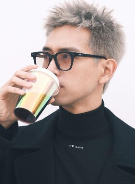 李现同款眼镜GM黑框茶色墨镜男士