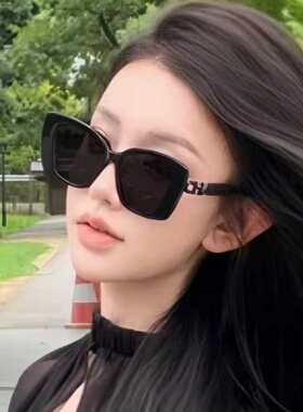 复古方框遮脸显瘦高级感时髦墨镜