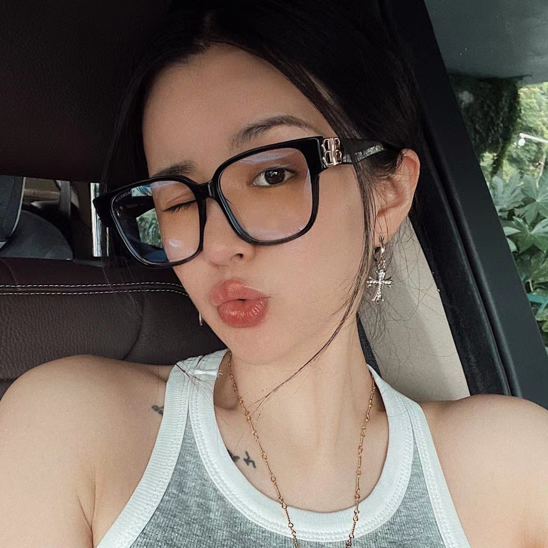 黑框方形素颜眼睛镜框女欧美显瘦