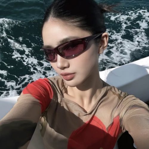 欧美风复古Y2K骑行墨镜防紫外线
