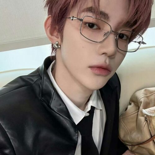 章昊同款眼镜gm金属银色方框男士