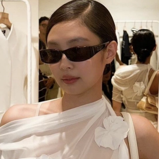 Jennie同款墨镜gm小窄框高级感复古太阳镜女潮2024新款方圆脸欧美